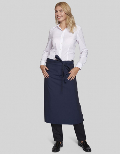 Bistroschürze Pizzone Melange 80 x 71 cm - blau-melange